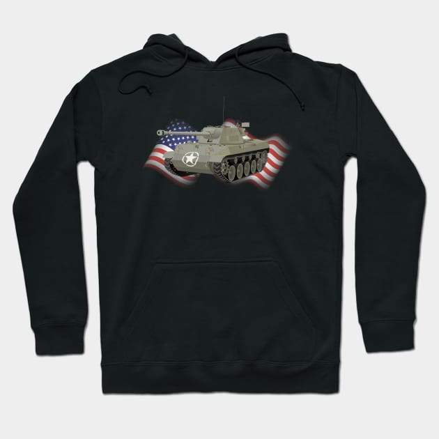 M18 Hellcat American WW2 Tank Destroyer Hoodie by NorseTech